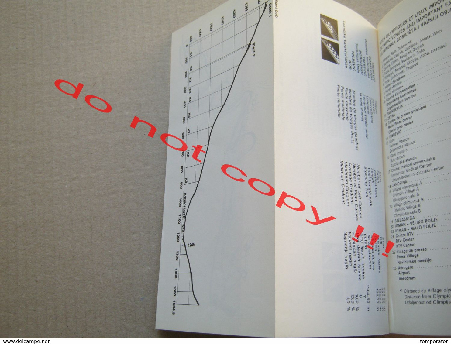 RRR OLYMPICS SARAJEVO 1984, COMPETITION RULES / XIV Olympic Winter Games / BOB BOBSLEIGH ( 82 pages+2 maps )