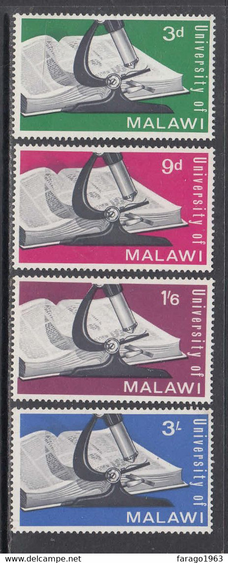 1965 Malawi University Education Science Microsope  Complete Set Of 4 MNH - Malawi (1964-...)