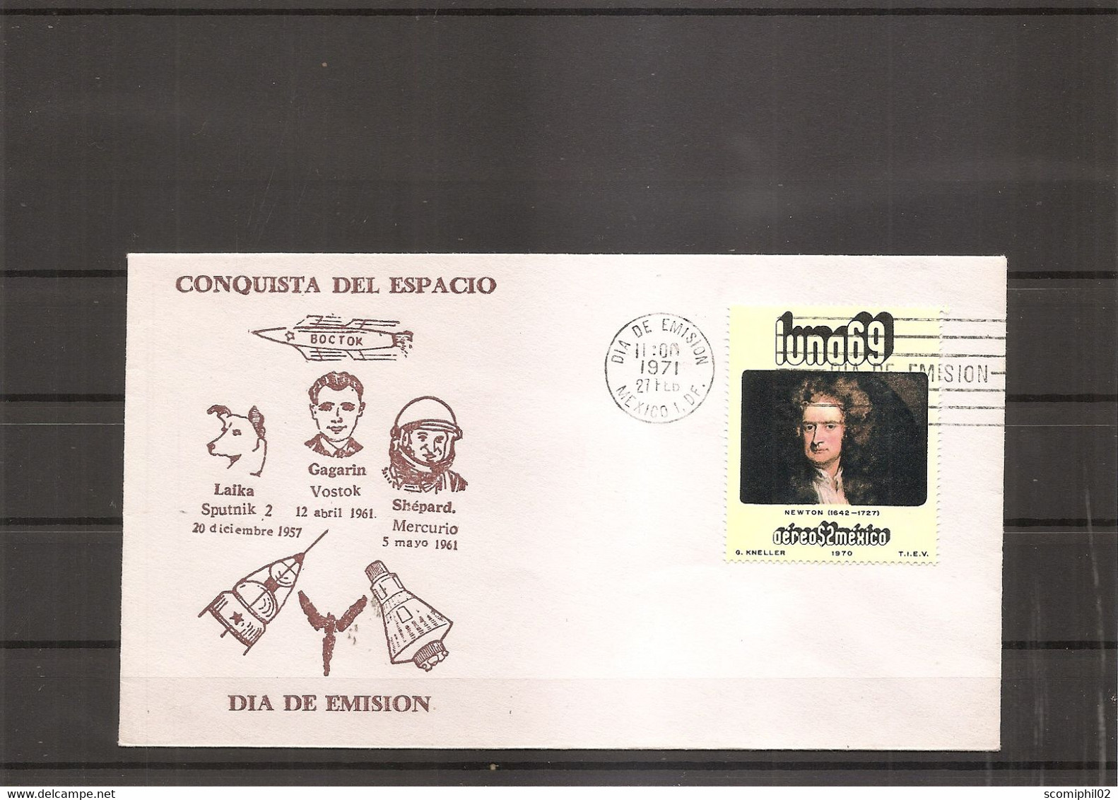 Espace - Newton ( FDC Du Mexique De 1971 à Voir) - Noord-Amerika