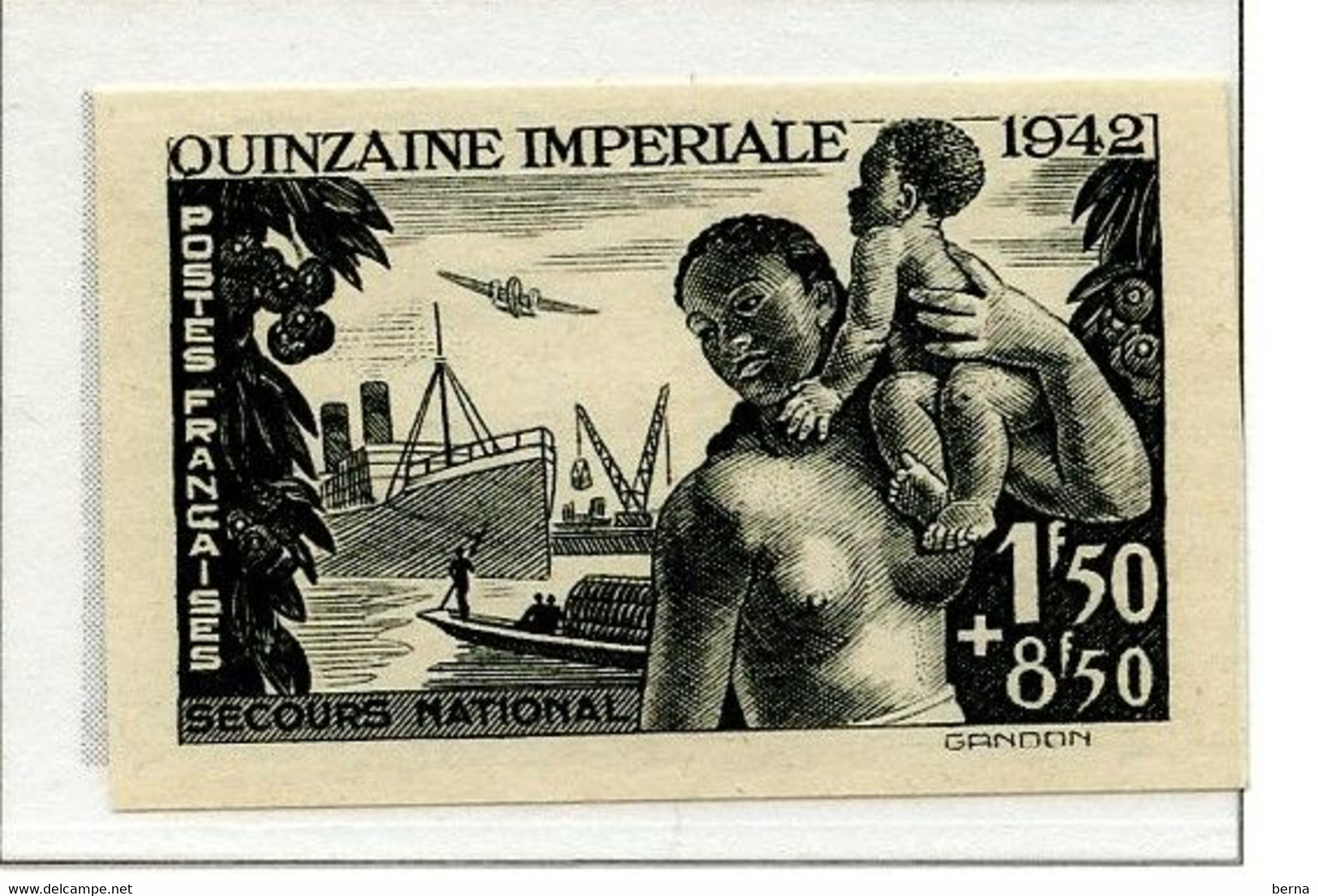 FRANCE NON DENTELE 543 QUINZAINE IMPERIALE NEUF SANS CHARNIERE - 1941-1950