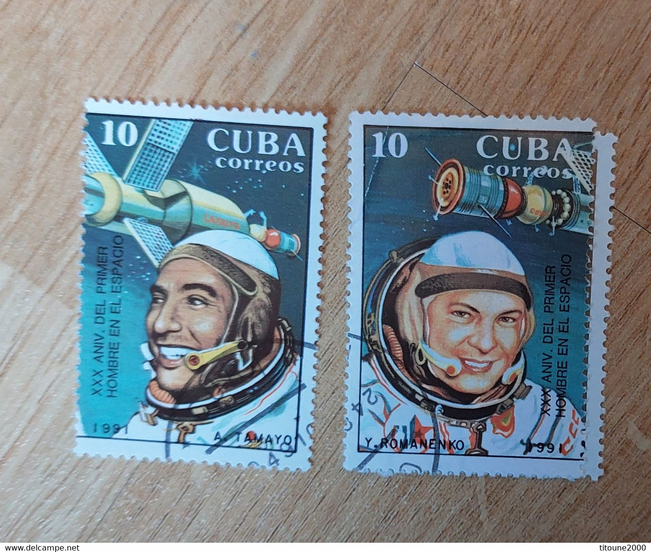 CUBA - Timbres 1991 1er Vol Habité Dans L'espace Oblitérés - Lots & Serien