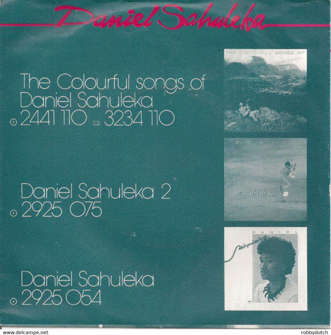 * 7" * DANIEL SAHULEKA - WE' LL GO OUT TONIGHT (Holland 1981) - Soul - R&B