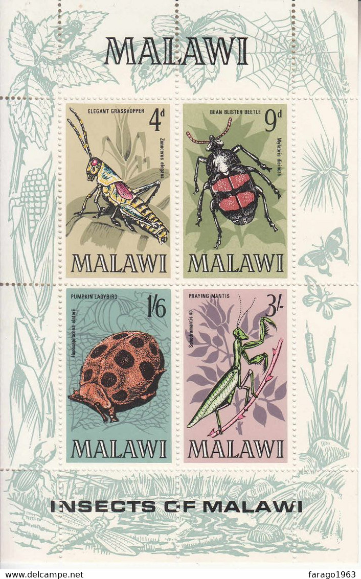 1970  Malawi Insects Souvenir Sheet HINGED - Malawi (1964-...)