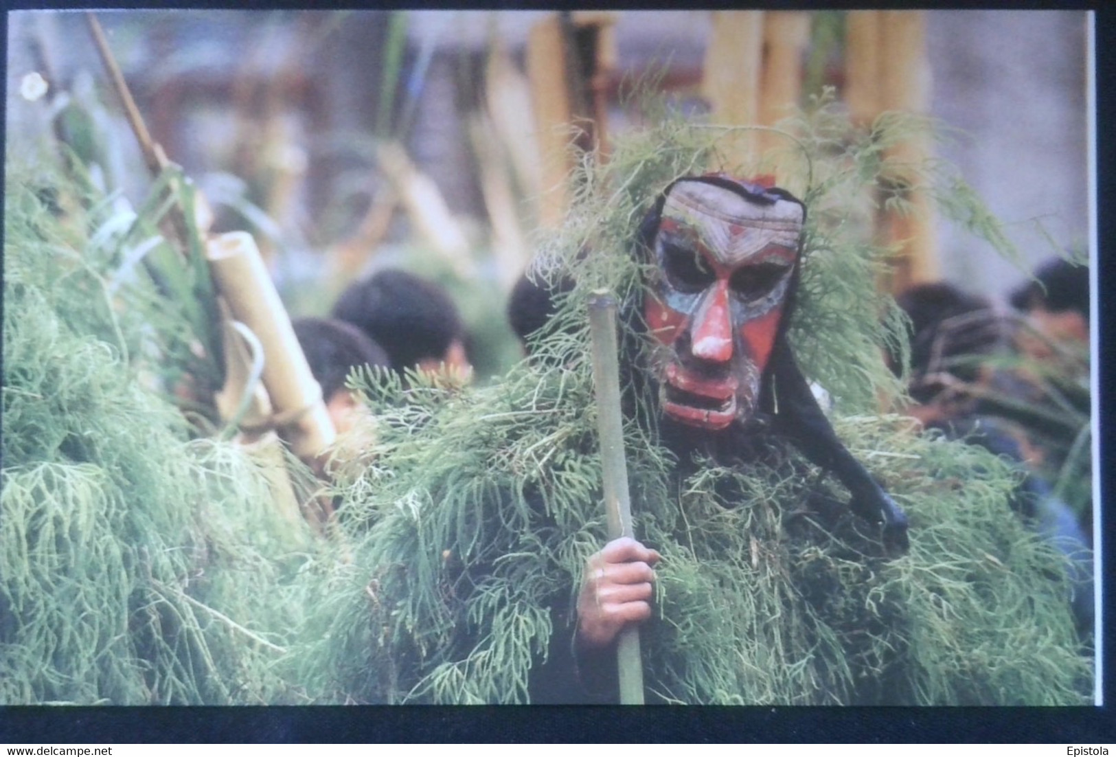 ► NUOXI (Opéra Nuo Ou Théâtre Exorciste Chinois). Danse D'accueil Avec Masque CHINE  CHINA (Carte Maxi 16,5x11) - Carnaval