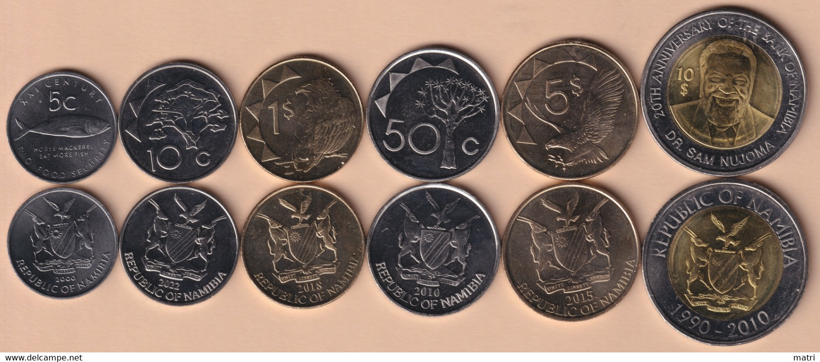 Namibia 6 Coins Set UNC - Namibia