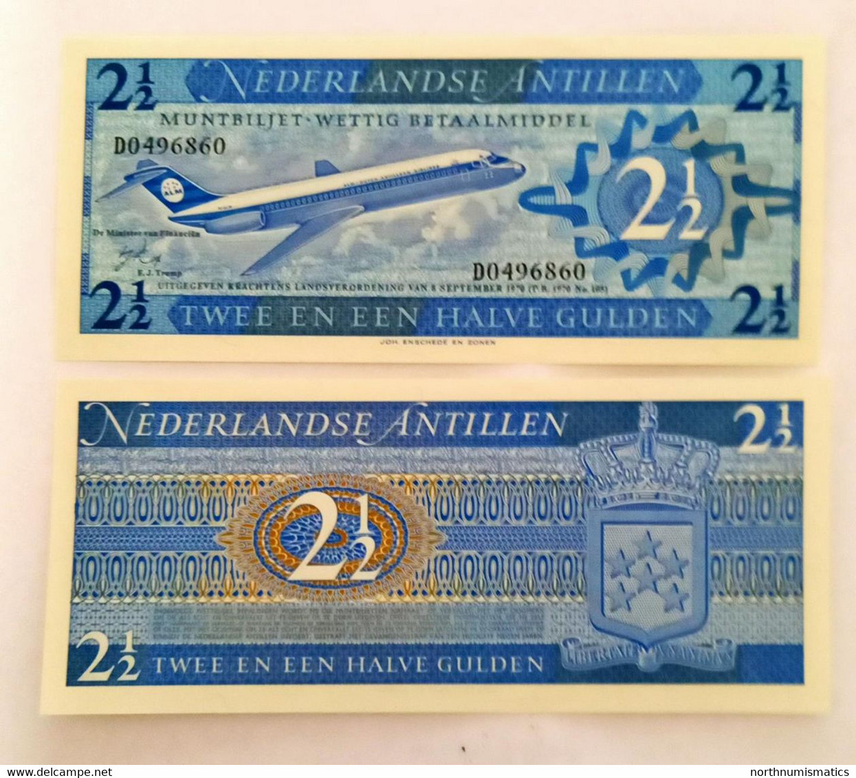 Netherlands Antilles 2 1/2 Gulden 1970 Unc - Antillas Neerlandesas (...-1986)