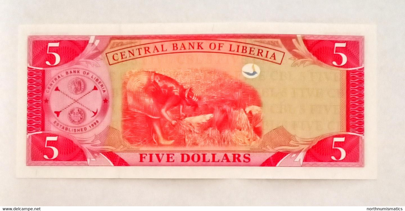 Liberia Set 5 Pcs 5-10-20-50-100 Dollars 2003-2011  Unc - Liberia