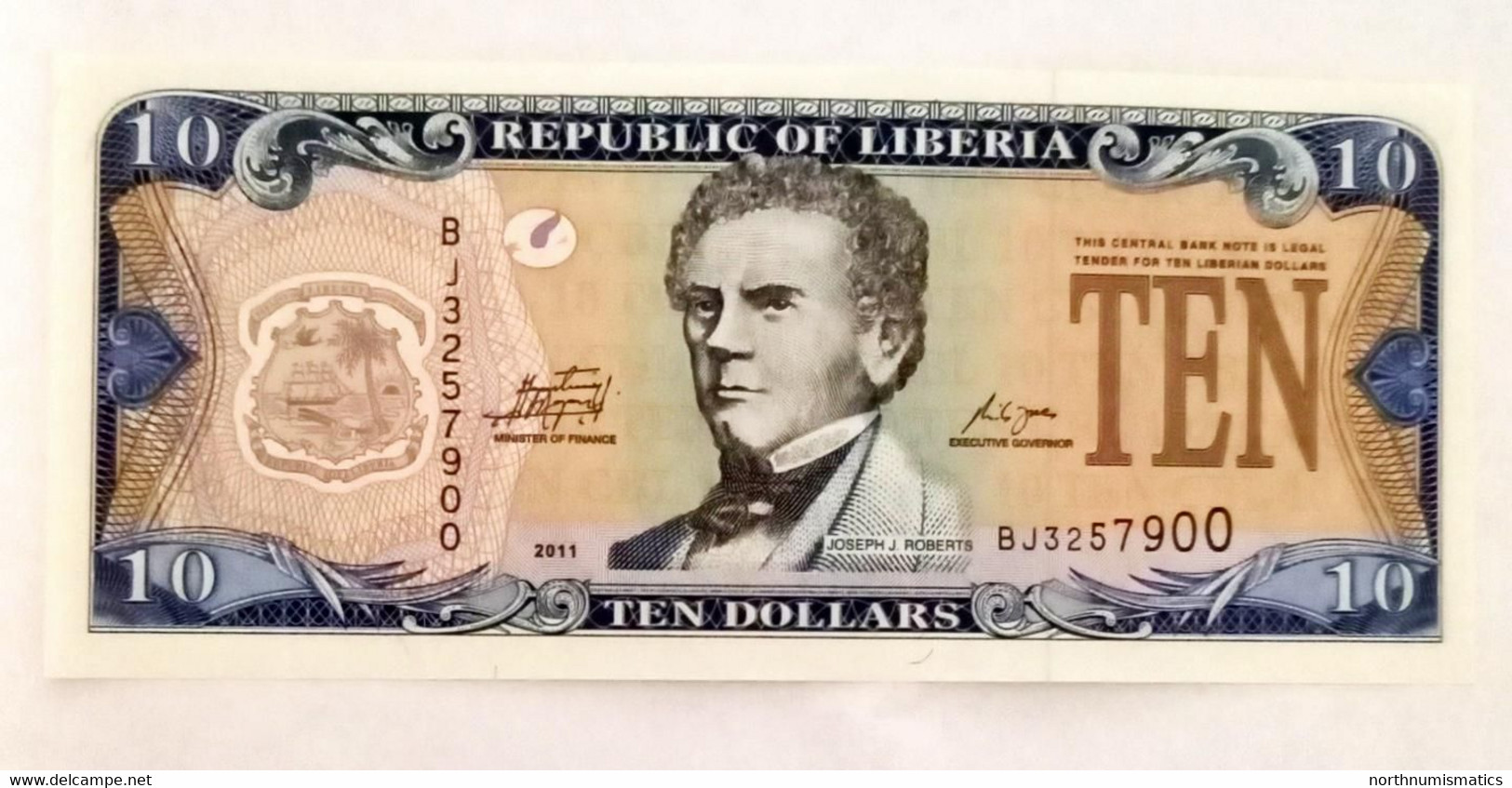 Liberia Set 5 Pcs 5-10-20-50-100 Dollars 2003-2011  Unc - Liberia