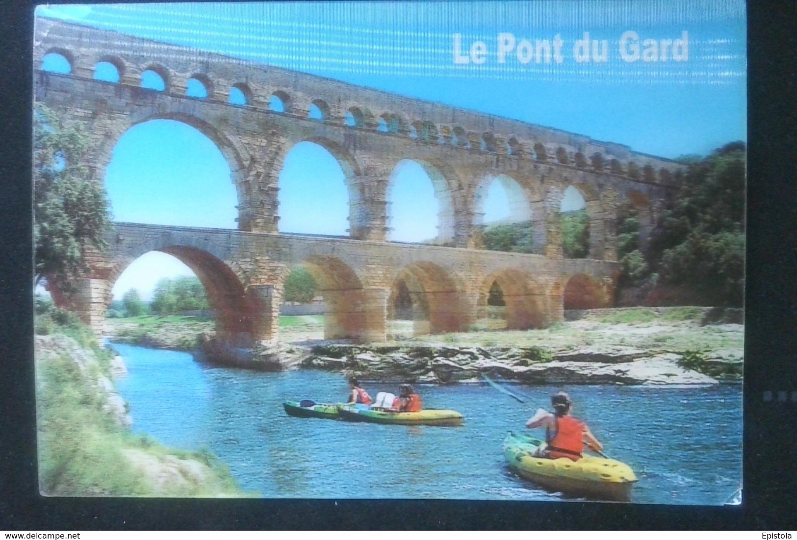 ► Carte MAXI Relief 3D Dimensions 17x12 - PONT Du GARD En CANOE - Roeisport