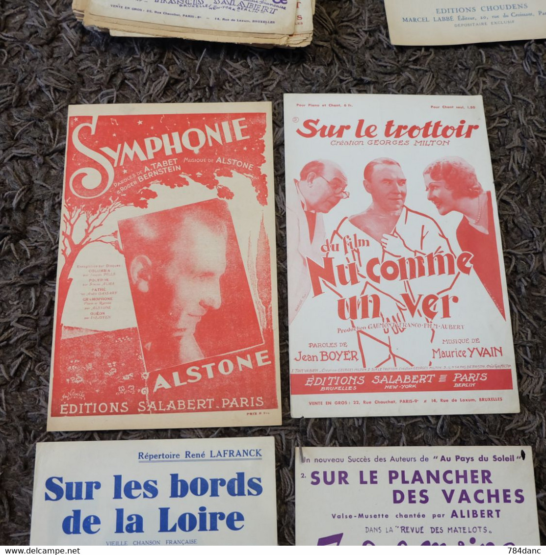 Lot 4 Partitions Musique -Alstone Bernstein Doering Sur Les Bords De La Loire 3 De La Marine Scotto - Liederbücher