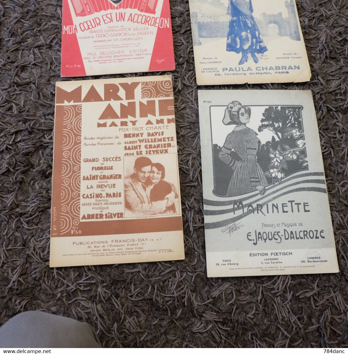 Lot 4 Partitions Musique - Marinette Delcroze Mary Anne Miralda Clara Tambour - Song Books