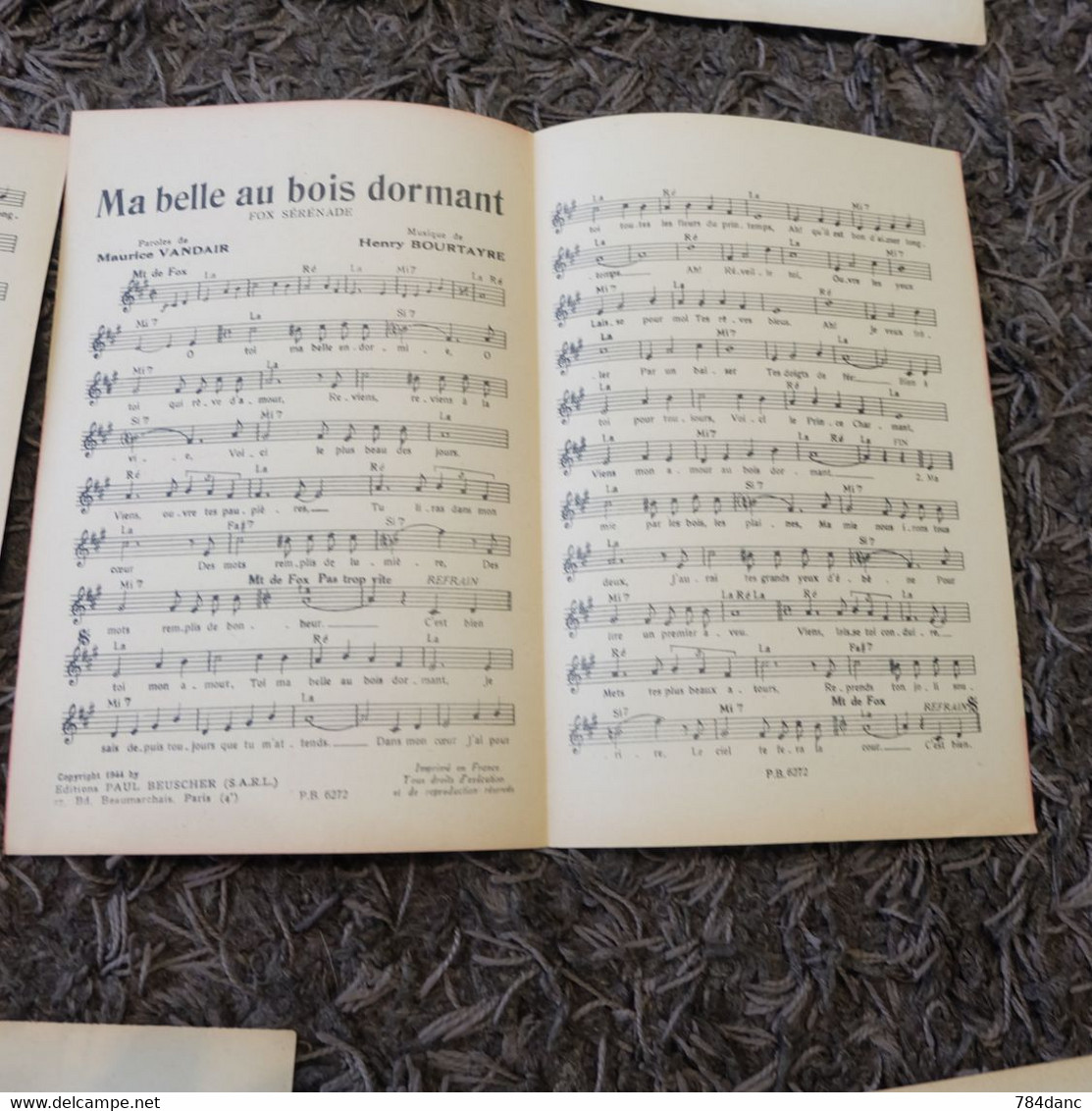 Lot 4 Partitions Musique - Les Goelands Boyer Patart Belle Au Bois Dormant Georges Philippot Harengs Saurs - Song Books