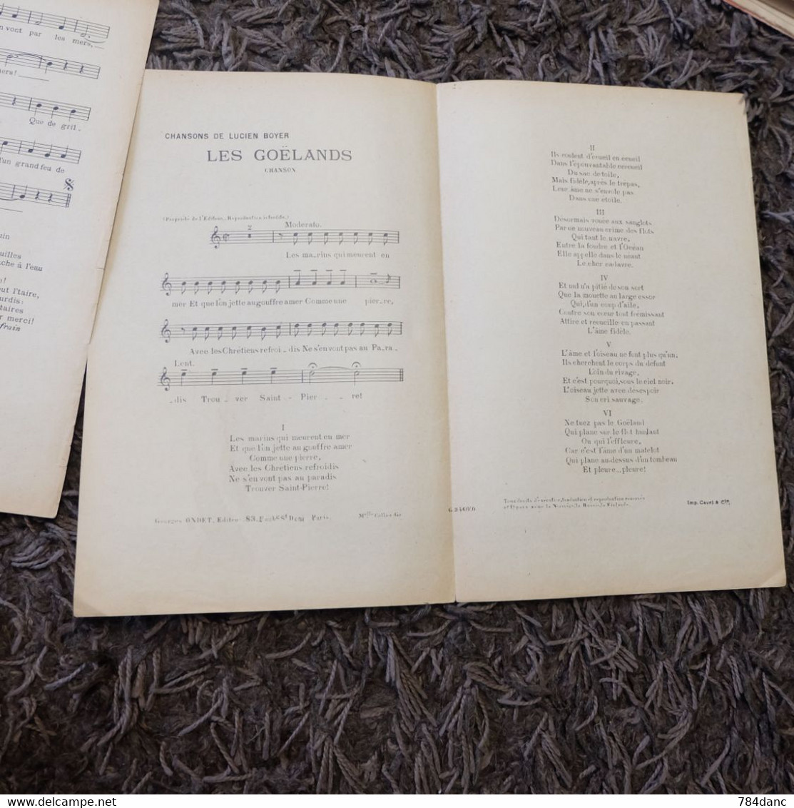 Lot 4 Partitions Musique - Les Goelands Boyer Patart Belle Au Bois Dormant Georges Philippot Harengs Saurs - Song Books