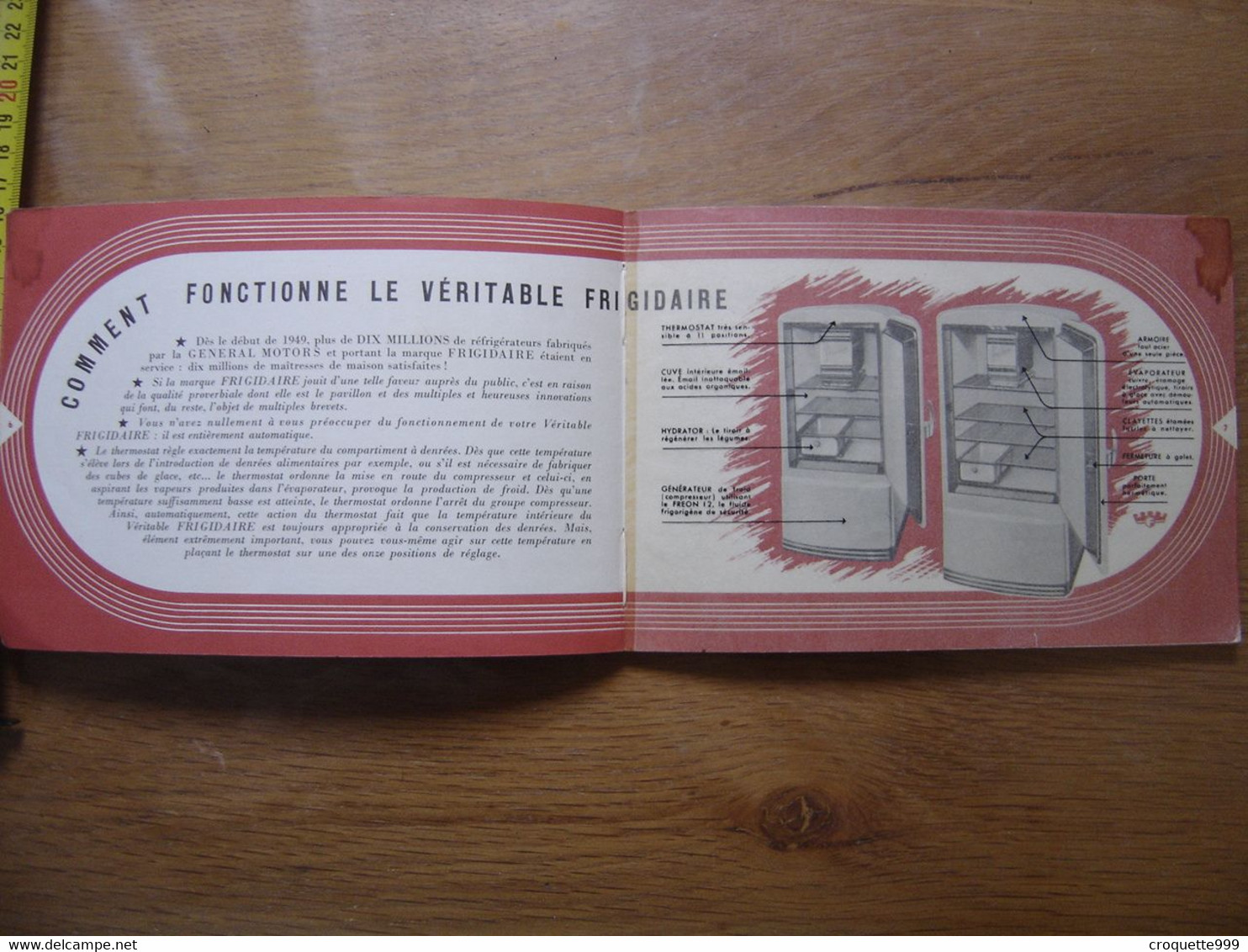 Livret De Conseils Et Recettes FRIGIDAIRE 1949 General Motors 40 Pages - Otros Aparatos