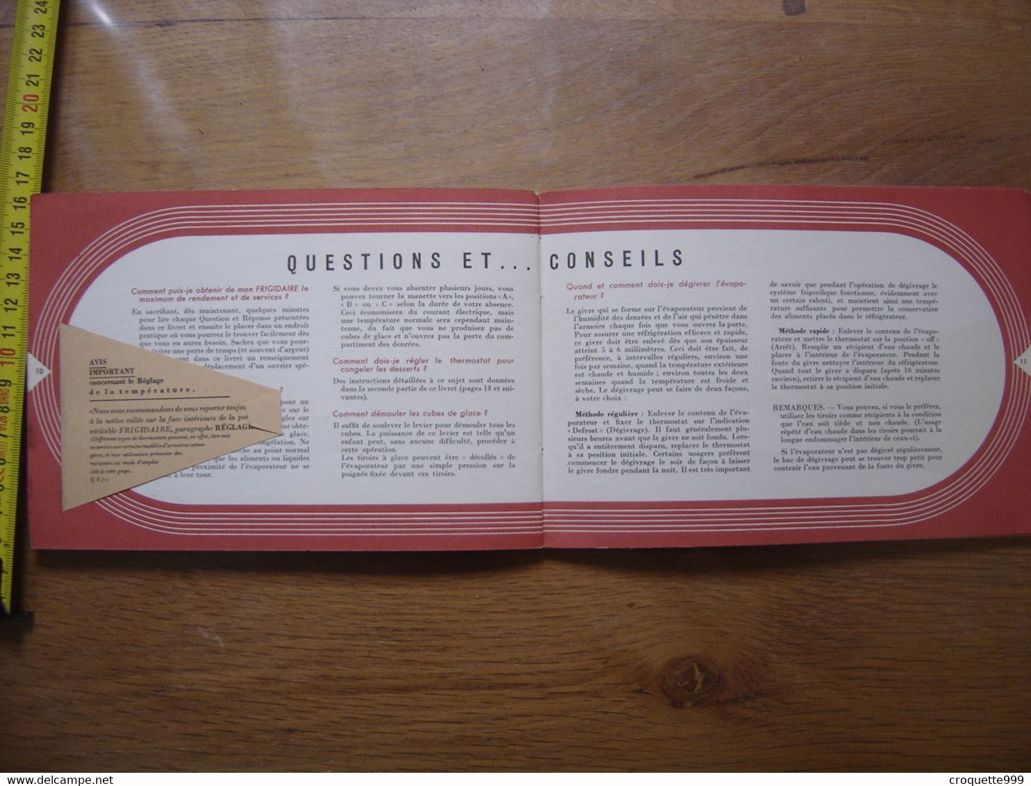 Livret De Conseils Et Recettes FRIGIDAIRE 1949 General Motors 40 Pages - Autres Appareils