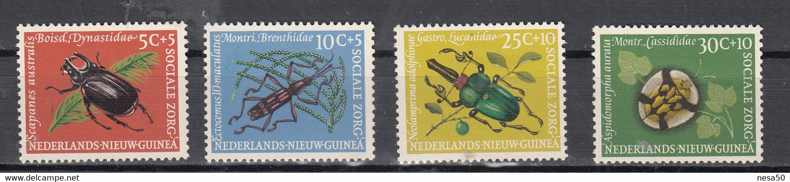 Nederland Nieuw-Guinea 1961 Mi Nr 69 - 72, Kevers, Beetles - Niederländisch-Neuguinea