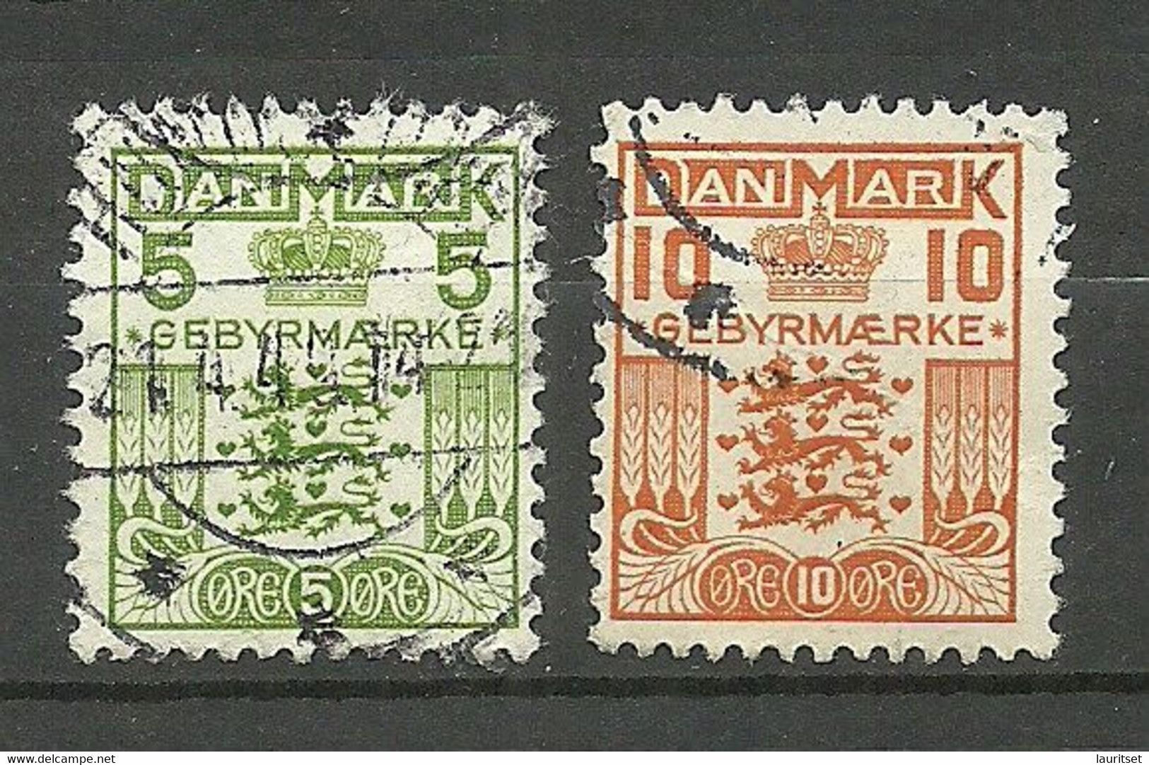 DENMARK Dänemark 1934 O Verrechnungsmarken Tax Gebühr - Revenue Stamps