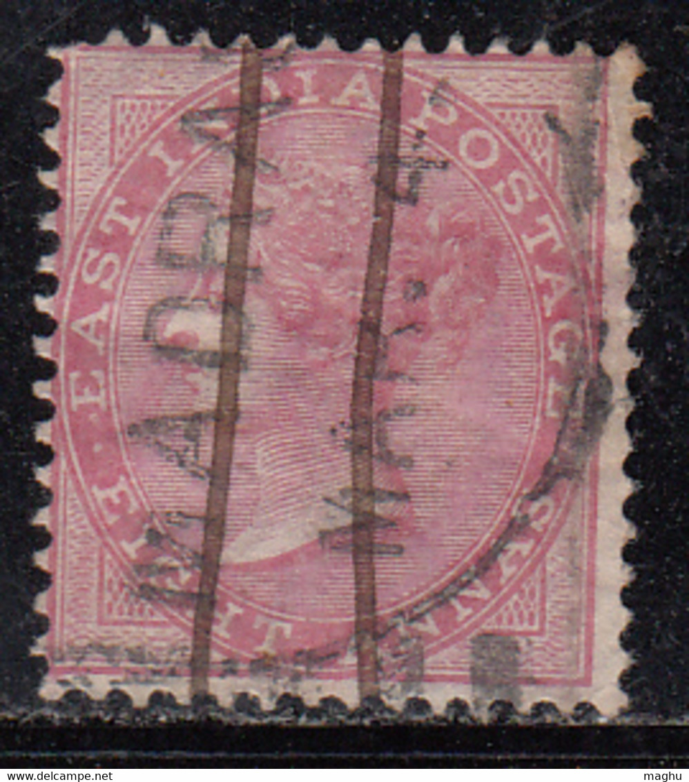 1868 Eight Annas,  8as British East India Used , - 1858-79 Compagnie Des Indes & Gouvernement De La Reine