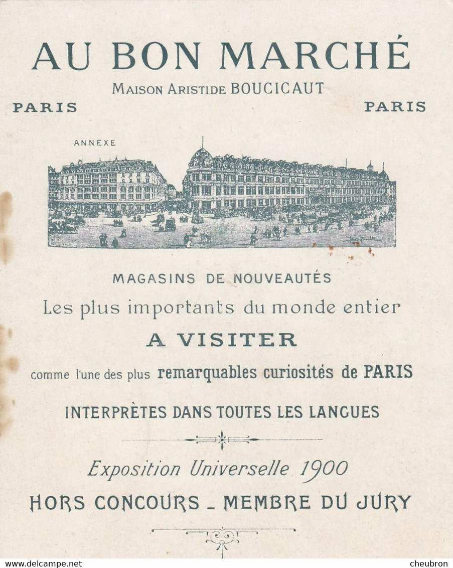 CHROMOS. MAGASIN " AU BON MARCHE " PARIS.  JEU.D'ENFANTS   " LE CAKE WALK". . FORMAT 14 X 11.5 - Au Bon Marché