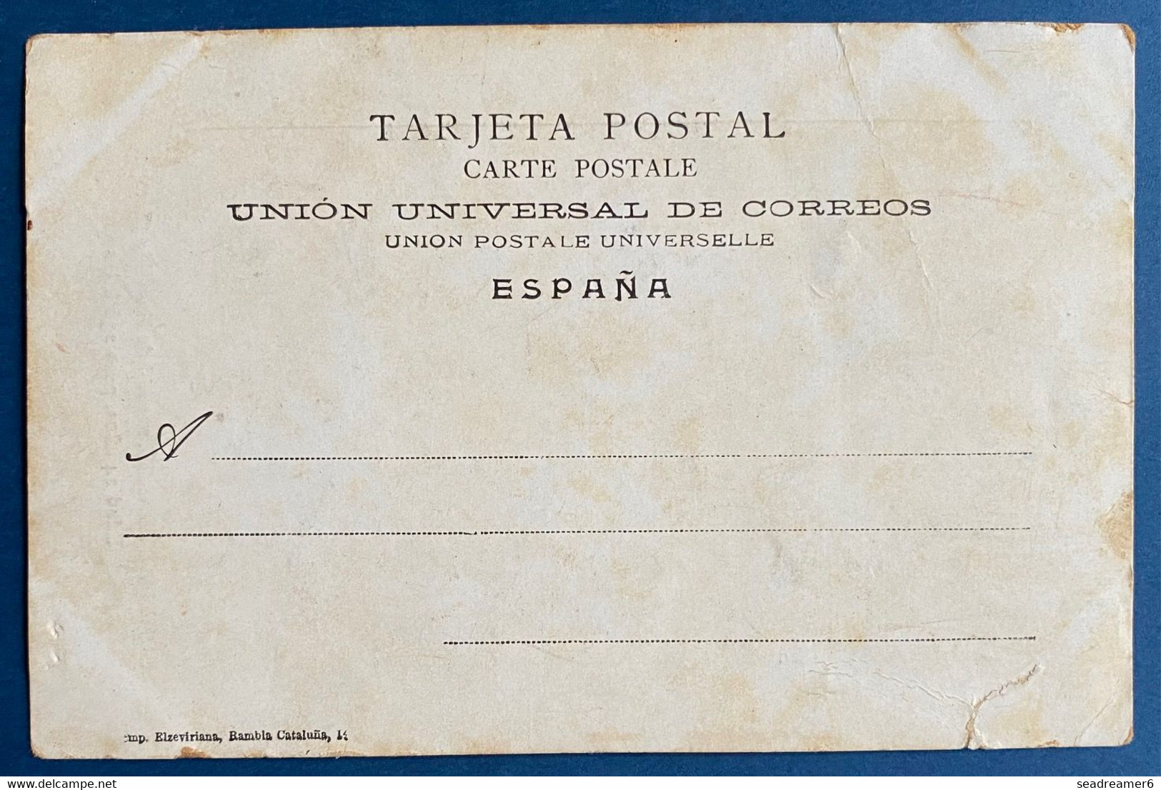 1 Très Rare Carte D'ESPAGNE Représentant Domingo TORRES 24 Ans 235 Kilos De Magallon - Zaragoza