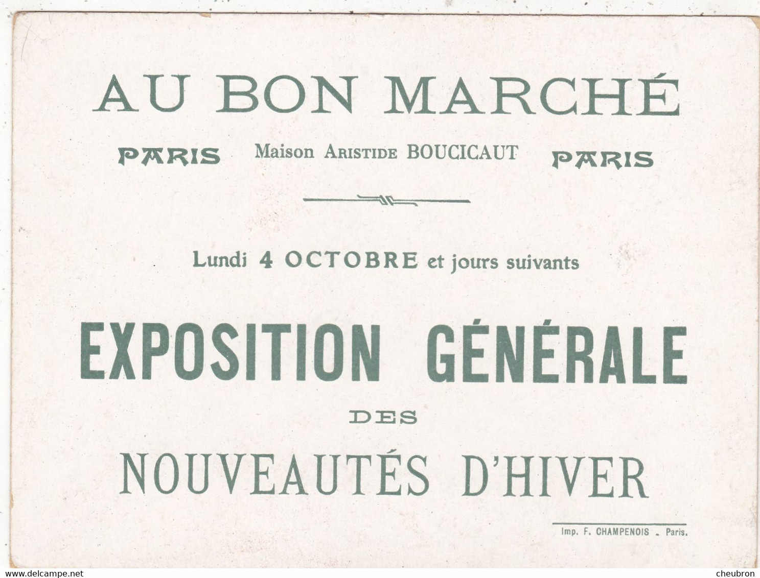 CHROMOS. MAGASIN " AU BON MARCHE "  IMAGE . ENFANTS  ET VOITURE - BROUETTE. N°4 ".C'est Moi Qui Vais Vous Conduire. " - Au Bon Marché