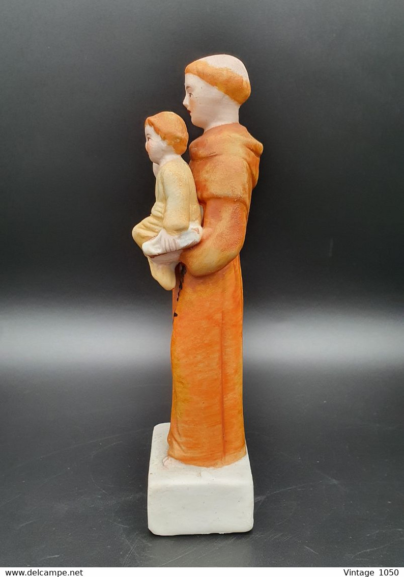 ✅Mini Saint Antoine De Padoue Biscuit Porcelaine  Ht 16cm  NS #220612 - Arte Religioso