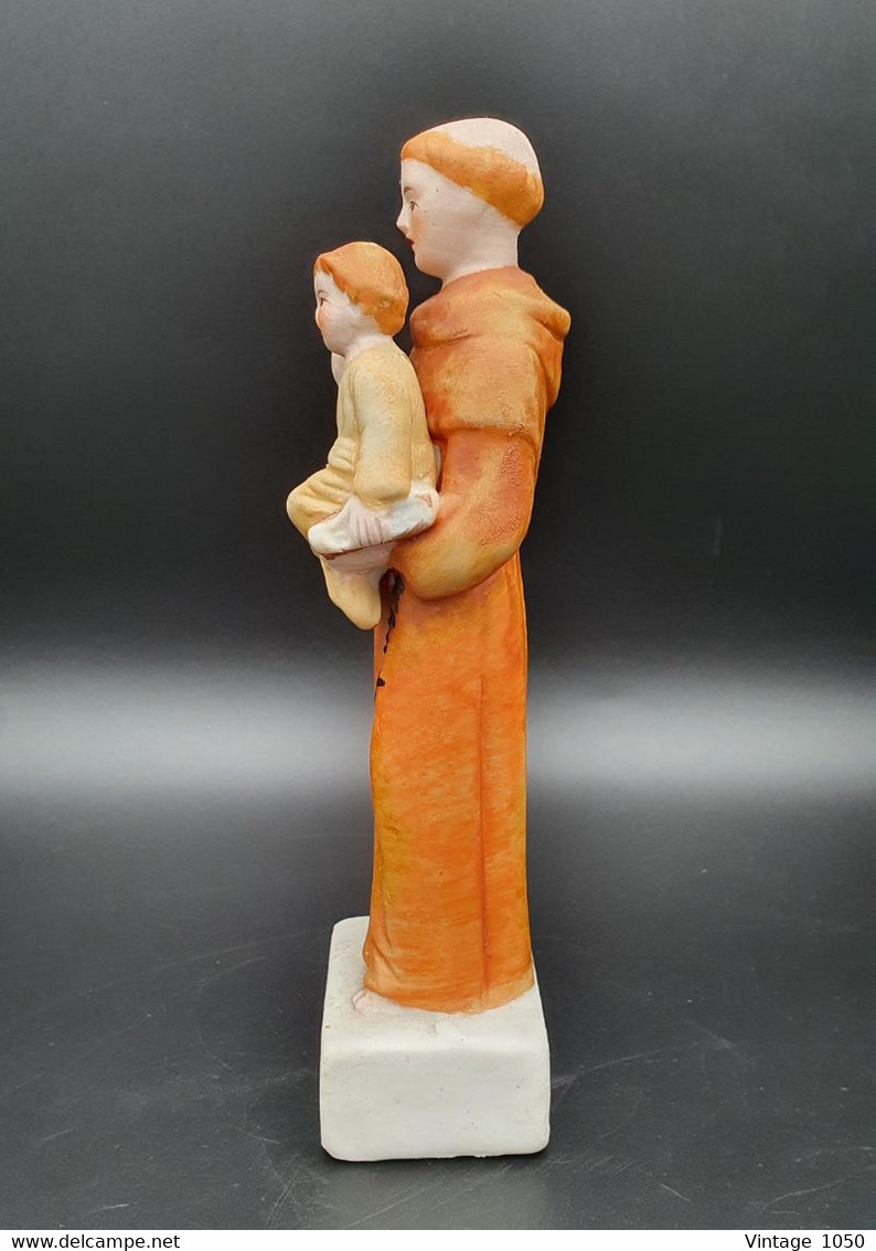 ✅Mini Saint Antoine De Padoue Biscuit Porcelaine  Ht 16cm  NS #220612 - Religious Art