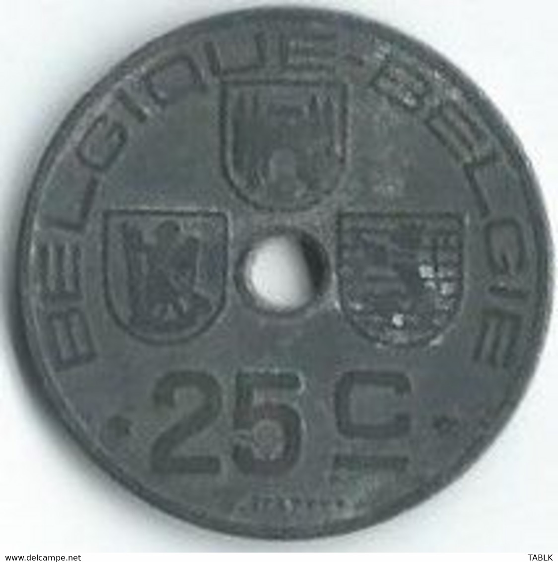 MM186 - BELGIË - BELGIUM - 25 CENTIMES 1942 - 25 Centimos