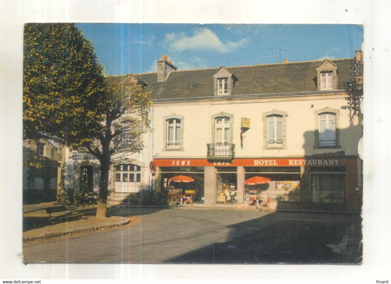 4076. Cleguerec, Restaurant Hotel Bar Tabac, Place Pobeguin - Cleguerec
