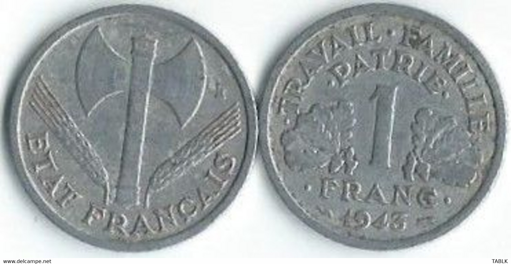 MM190 - FRANKRIJK - FRANCE - 1 FRANC 1943 - 1 Franc