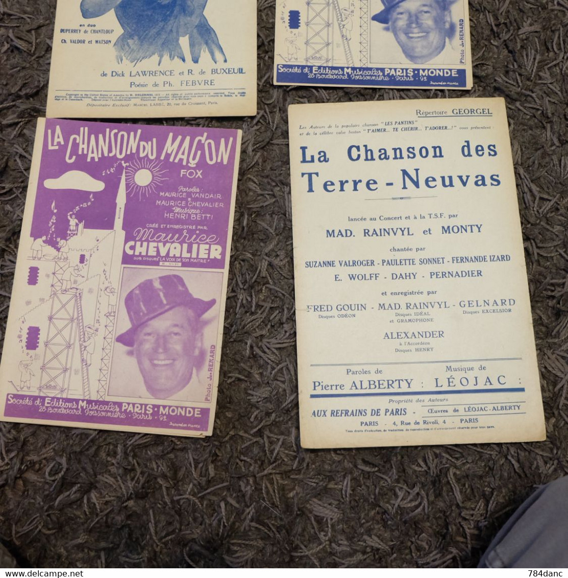 Lot Partitions  Chanson Du Macon Maurice Chevalier Terre Neuvas  Vandair Henri Betti Junka Hamel - Liederbücher