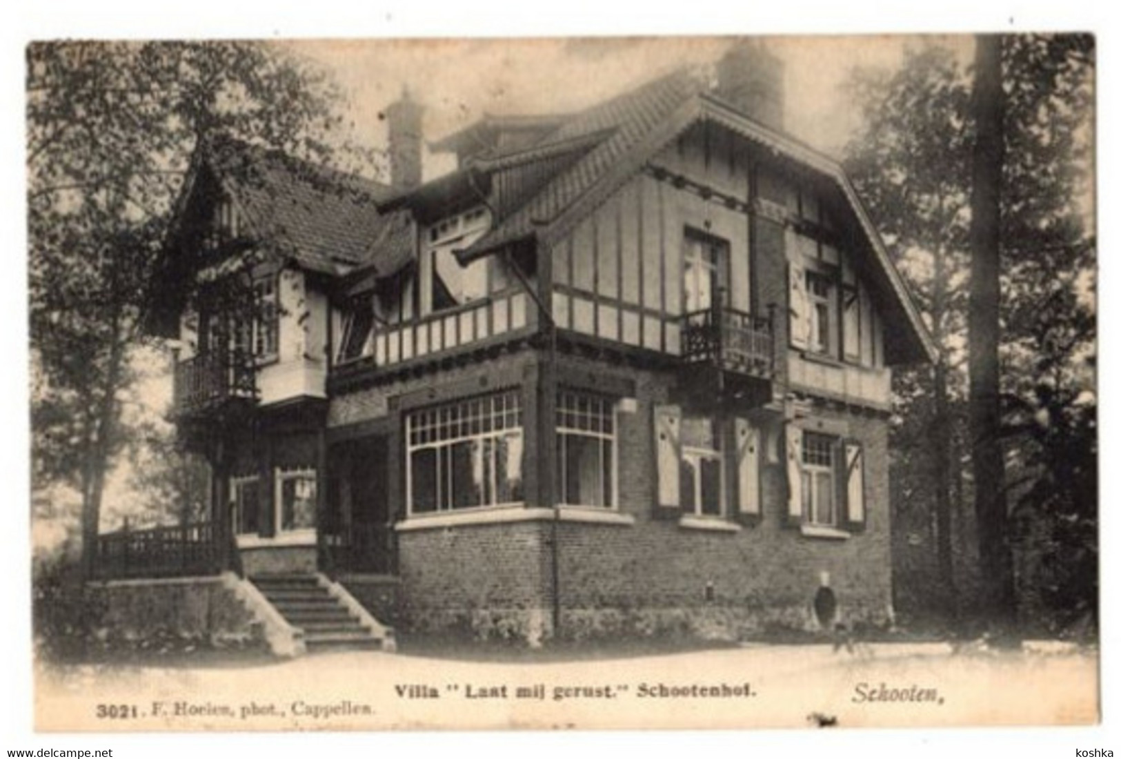 SCHOTEN - Schooten - Villa Laat Mij Gerust - Schootenhof - Verzonden 1912 ? - Uitgave F. Hoelen No 3021 - Schoten