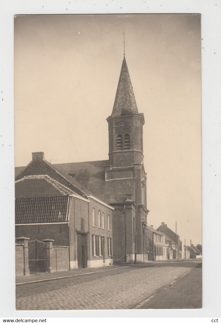 Herdersem  Aalst   FOTOKAART Van De Groote Baan En Onze-Lieve-Vrouw-Hemelvaartkerk - Aalst