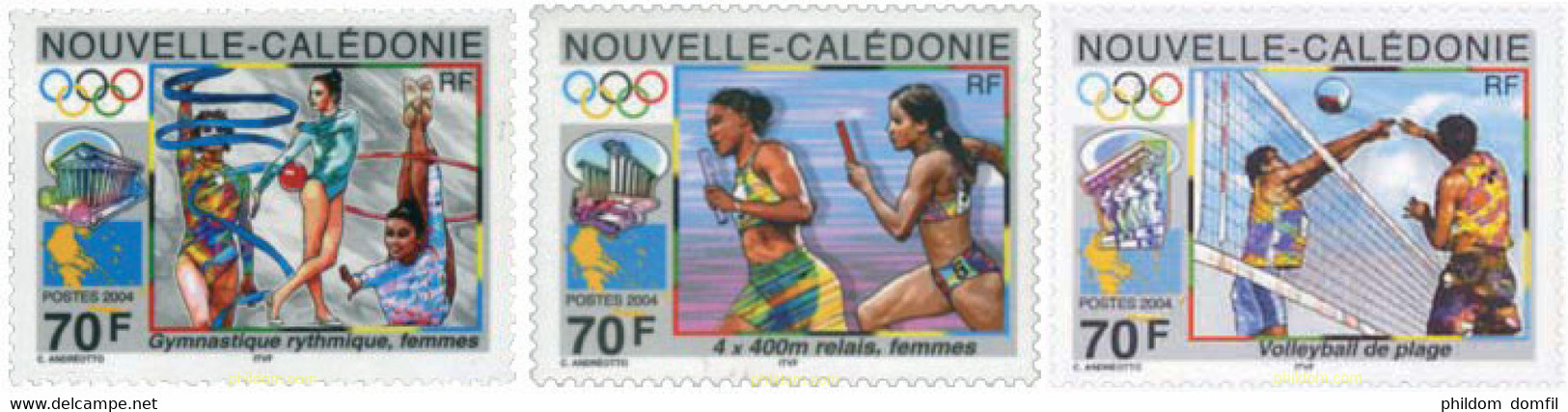 143809 MNH NUEVA CALEDONIA 2004 28 JUEGOS OLIMPICOS DE VERANO ATENAS 2004 - Gebruikt