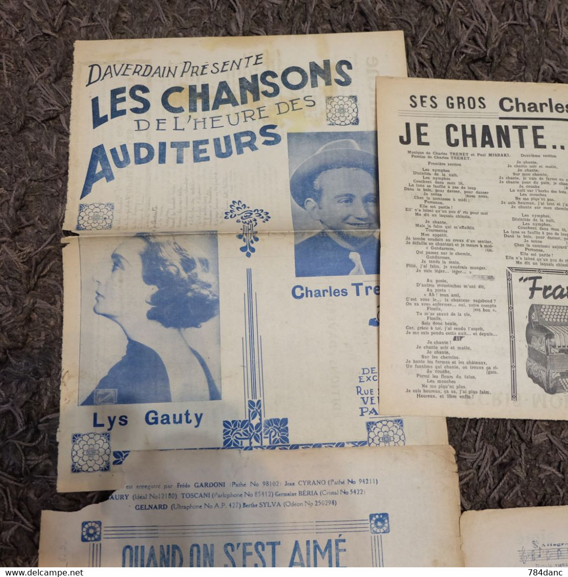 LES CHANSONS DE L'HEURE DES AUDITEURS " . CHARLES TRENET . LYS GAUTY - Jazz