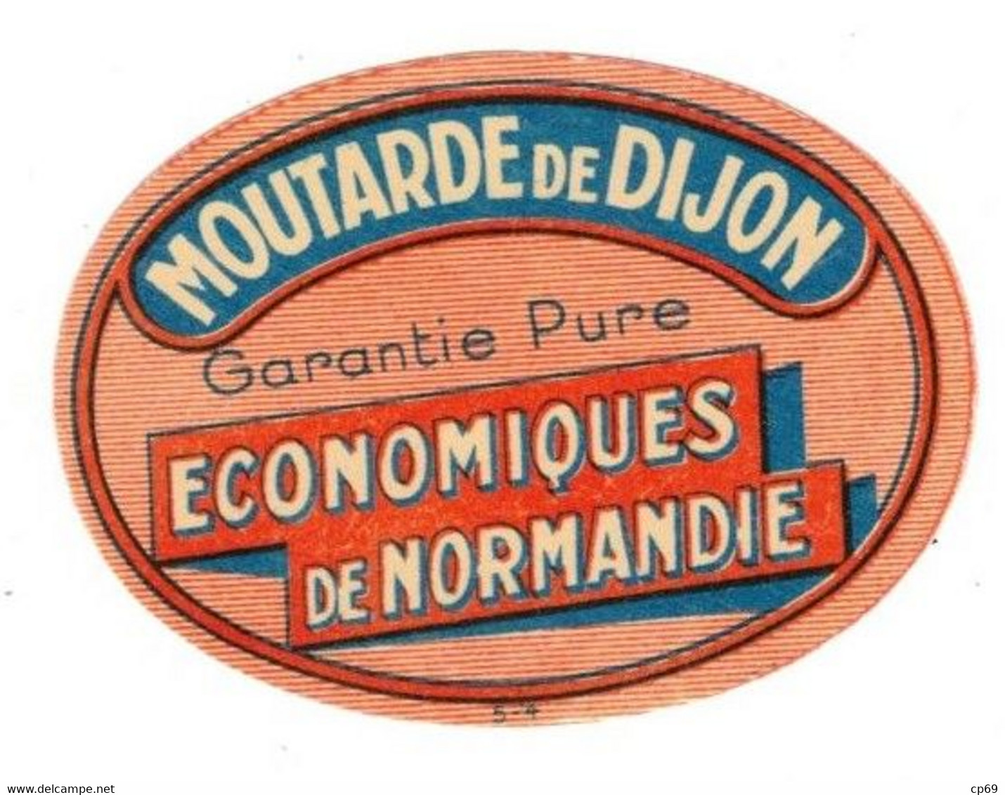 Etiquette Moutarde De Dijon Garantie Pure Mustard Mostarda マスタード Département 21 芥末 4,7 Cm X 6,4 Cm Superbe.Etat - Altri & Non Classificati