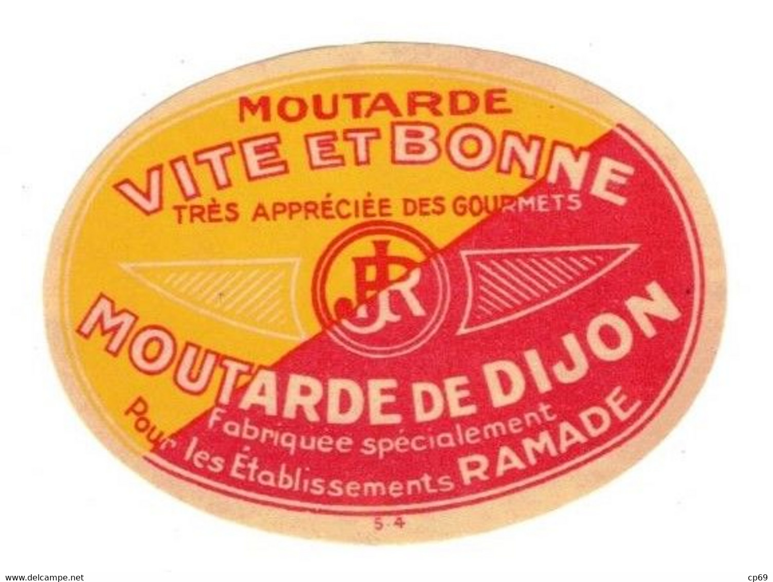 Etiquette Moutarde De Dijon Vite Et Bonne Mustard Mostarda マスタード Département 21 芥末 4,7 Cm X 6,4 Cm Superbe.Etat - Sonstige & Ohne Zuordnung
