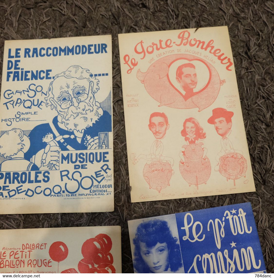 Lot 4 Partitions Musicales - Song Books