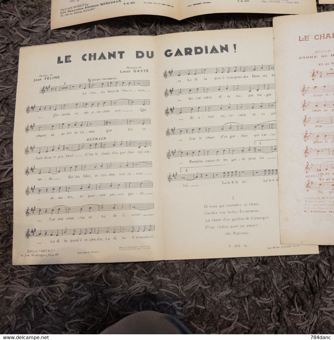 Lot 4 Partitions Musicales - Chansonniers