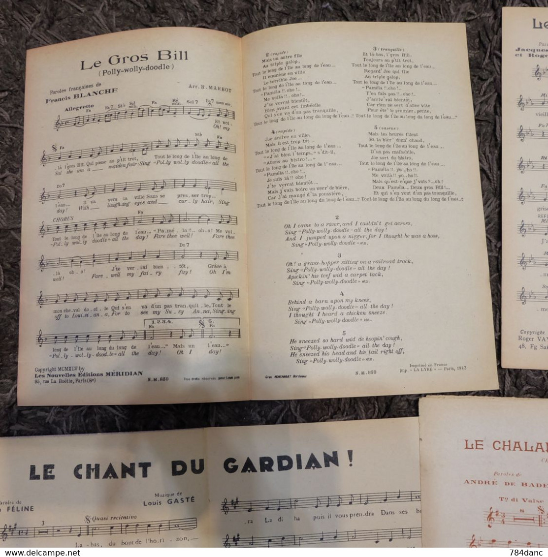 Lot 4 Partitions Musicales - Chansonniers