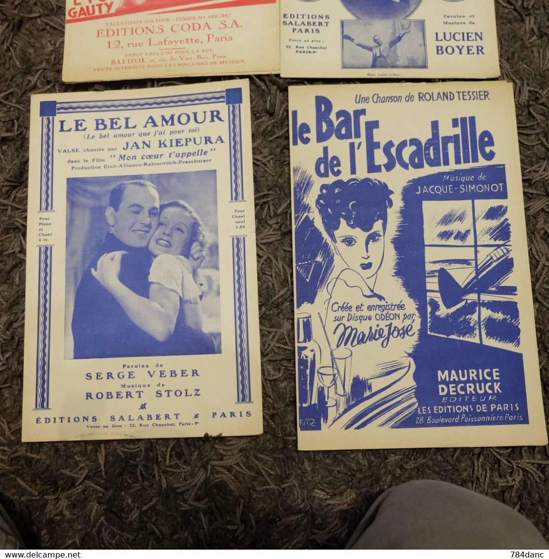 Lot 4 Partitions Musicales - Song Books