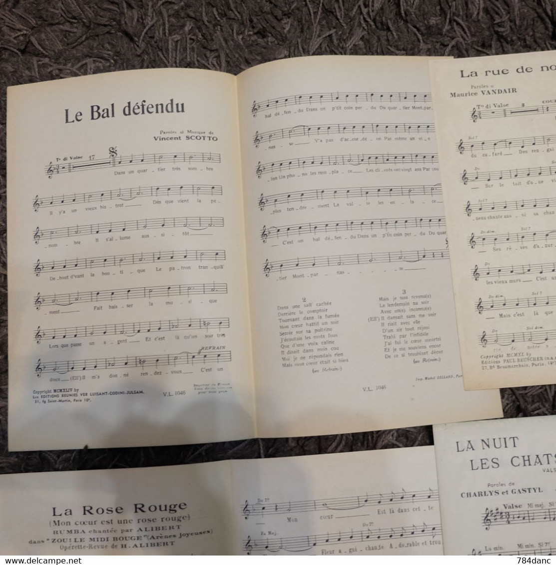 Lot 4 Partitions Musicales - Song Books