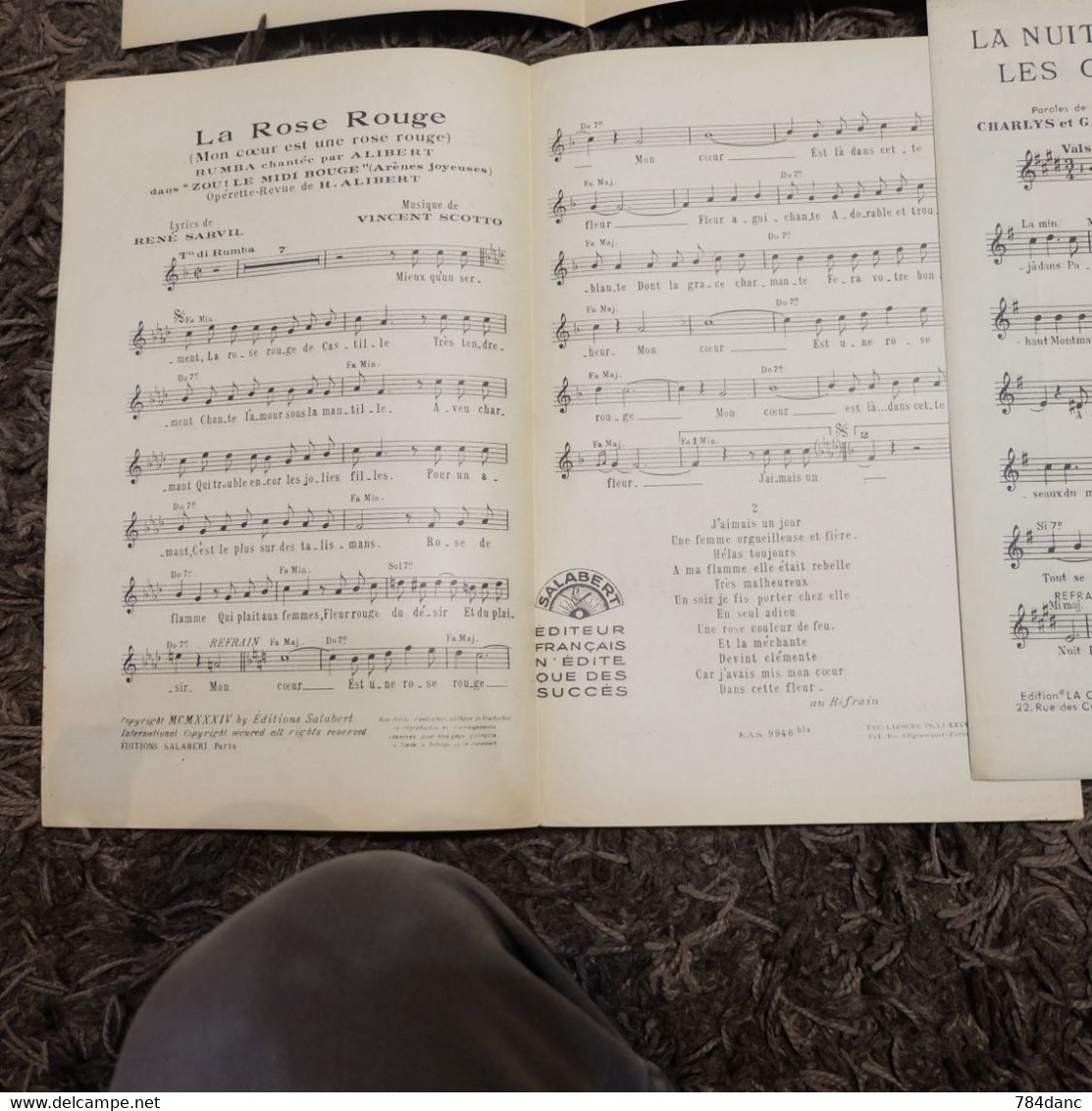 Lot 4 Partitions Musicales - Song Books