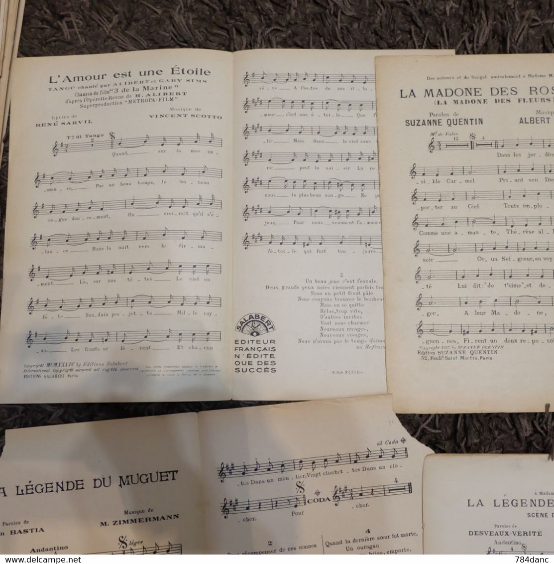 Lot 4 Partitions Musicales - Song Books