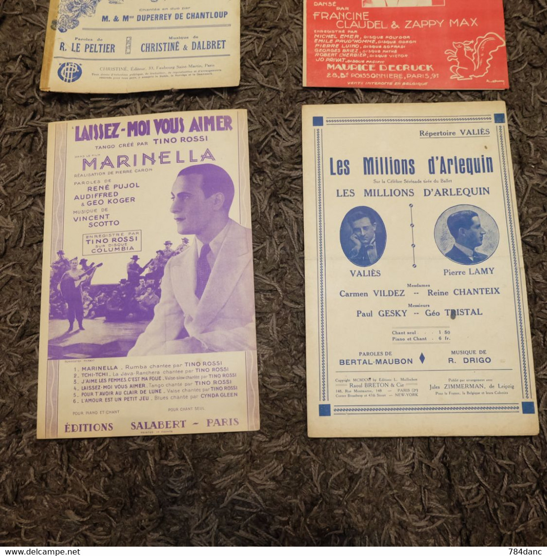 Lot 4 Partitions Musicales - Song Books