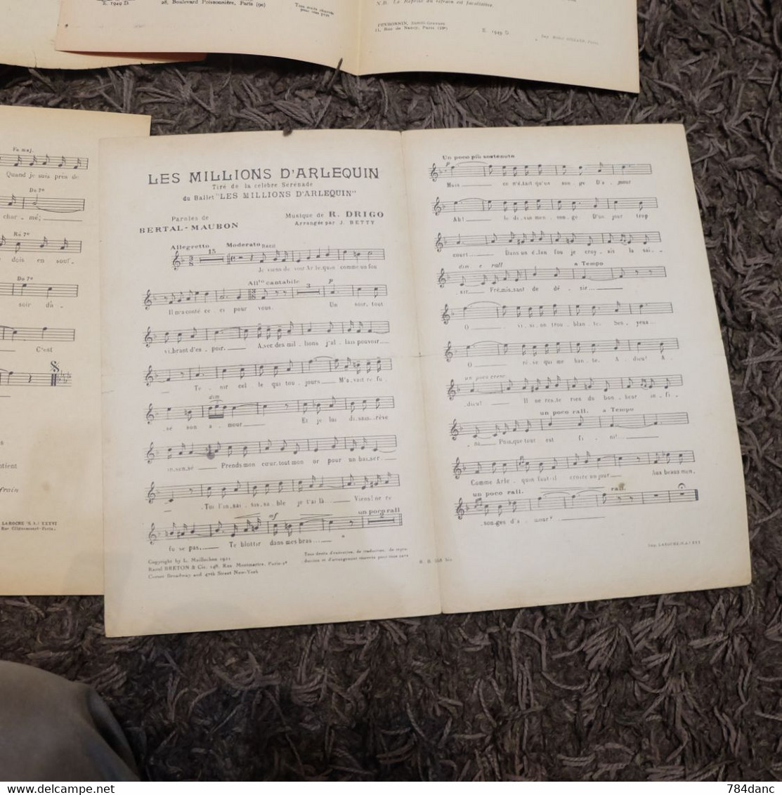 Lot 4 Partitions Musicales - Song Books