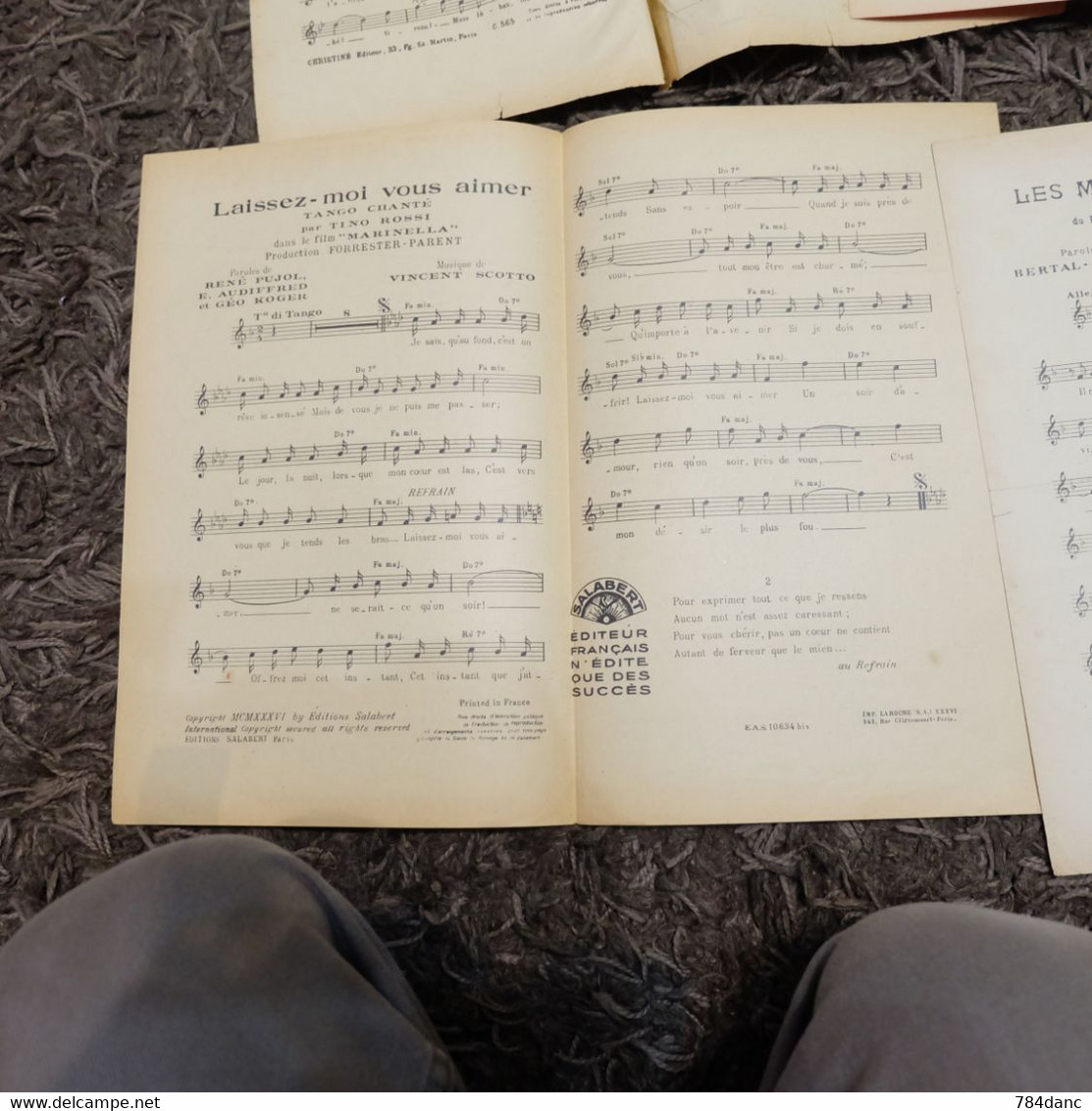 Lot 4 Partitions Musicales - Song Books