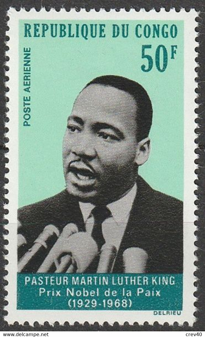 Timbre PA Neuf ** N° 69(Yvert) Congo 1968 - Martin Luther King - Neufs