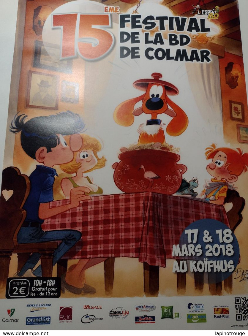 Affiche BASTIDE Jean Festival BD Colmar 2018 (Boule Et Bill - Posters