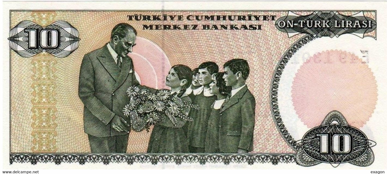 Banconota  Da  10  TURK  LIRASI  -  TURCHIA  - Anno  1974.- Stock 99 - Turquie